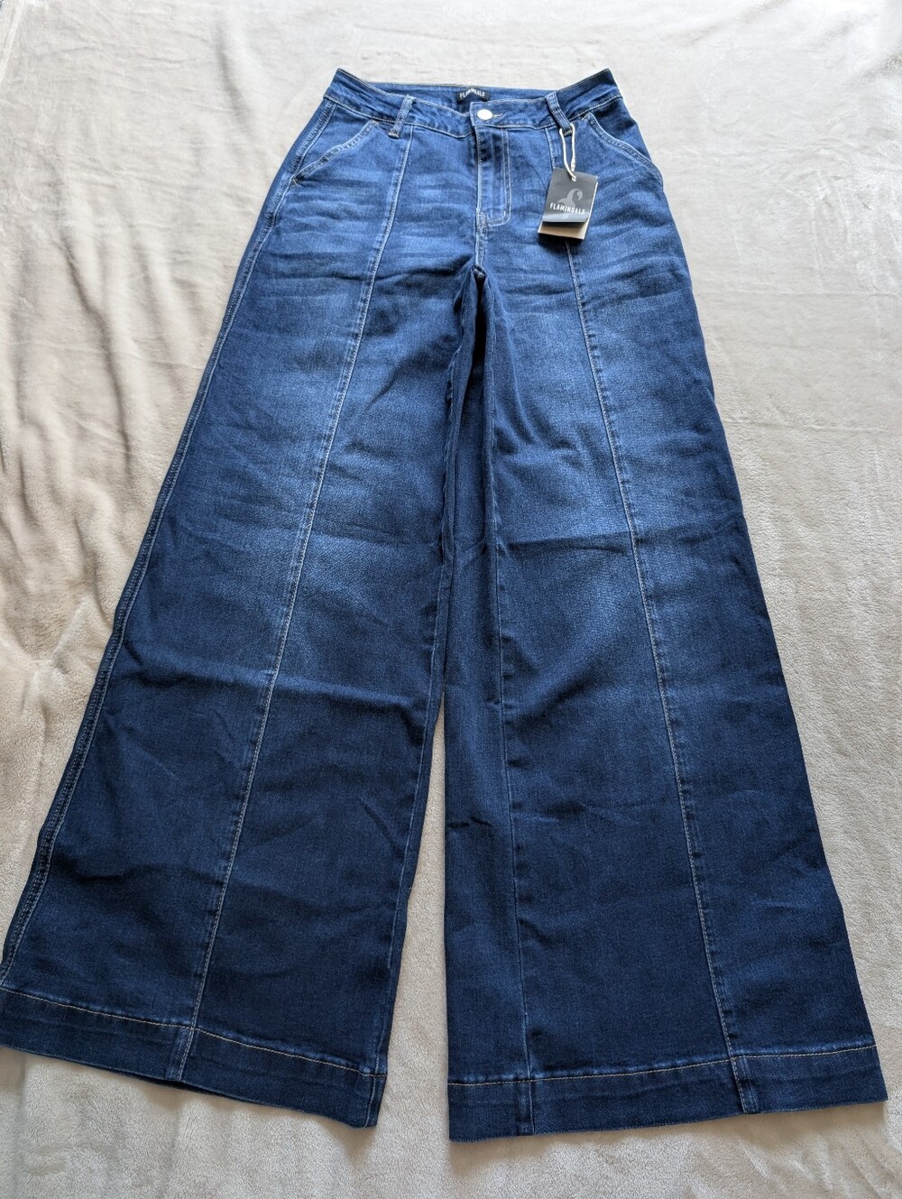 Flamingals Front Seam Detail Wide Leg Janes NWT Small - Picture 5 of 10